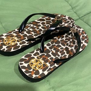 New but no tags! Leopard flip flops - never worn!
